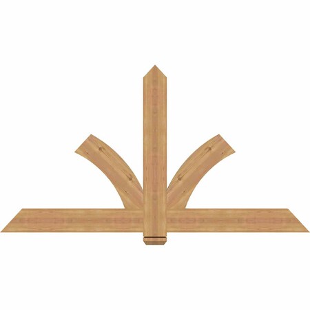 Ekena Millwork Redmond Smooth Timber Gable Bracket, Western Red Cedar, 72"W x 39"H x 1 1/2"D x 5 1/2"F, 13/12 Pitch GBW072X39X0206RED00SWR